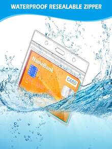 1 Set (5pcs) Clear ID Card Holders With Lanyards - Multi-Attachment Badge Reels (Keychain + Clip) | Rigid Plastic Card Sleeves For Office, School, Events | Bulk Credit Card & Pass Holders - Multicolor - View 5