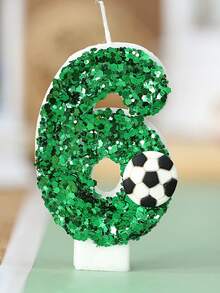 1件足球装饰0-9蛋糕蜡烛生日蜡烛闪光系列生日蛋糕蜡烛烘焙蜡烛氛围装饰适用于生日派对迎宾派对单身派对毕业典礼周年纪念日母亲节父亲节复活节婚礼派对足球派对等现场蛋糕装饰 - 彩色 - 查看 8