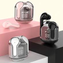 Wireless Earphones LED Power Display Mini Crystal In-Ear Earbuds With Wireless Charging Case Touch Control Built-In Mic Headphone For Sports Waterproof Earphone