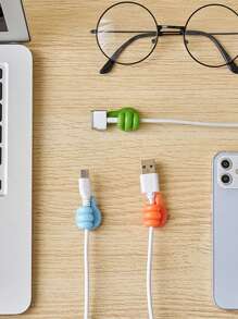 30pcs Colorful Silicone Thumb Wall Hooks - Self-Adhesive, No-Drill Cable Clips & Key Hangers, Easy Installation For Keys, Earphones & More, Damage-Free Room Decor Back To School