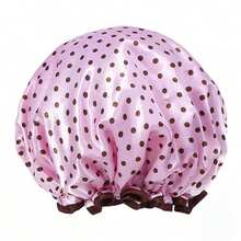 4 件套女士浴帽，弹性可重复使用，浴帽，双层防水沐浴帽 - 彩色 - 查看 14