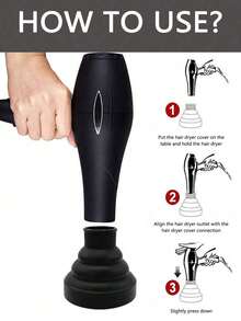 1 件可折叠硅胶吹风机扩散器罩，硅胶吹风机罩，吹风机伸缩口干造型卷发造型工具，卷发造型防水伸缩造型吹风机罩，折叠风罩吹干和卷发带通用吹风机帽，美发造型工具 - 彩色 - 查看 9