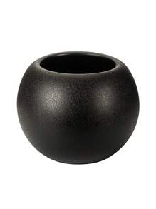 1 pieza Maceta de cerámica extra grande, Maceta de plástico con bola de piedra artificial, Maceta de pie para planta artificial, Maceta redonda de plástico de doble capa de gran diámetro, Maceta para suculentas con bandeja, Maceta para árbol, Bola redonda grande para decoración del hogar, Maceta para planta artificial verde para hotel