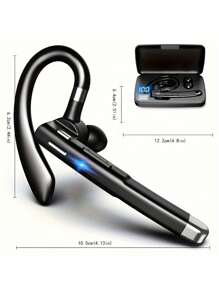 ENC Noise-Proof Wireless Headphones With Dual Microphones - Hands-Free Earbuds For Computer, Mobile, Truck Drivers, And Home Offices - Long-Lasting Lithium-Polymer Battery, Type-C Jack, And Wireless Charging Case Included