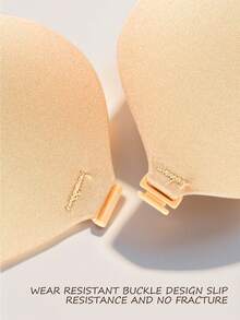 2Pcs Adhesive Bras: Silicone Adhesive Bras, Women's Invisible Bras, Strapless Bras For Backless And Strapless Dresses, No Nipple Cover Push Up Bras-(The Product Runs Small. It Is Recommended To Take The Next Size Up) - Multicolor - View 6