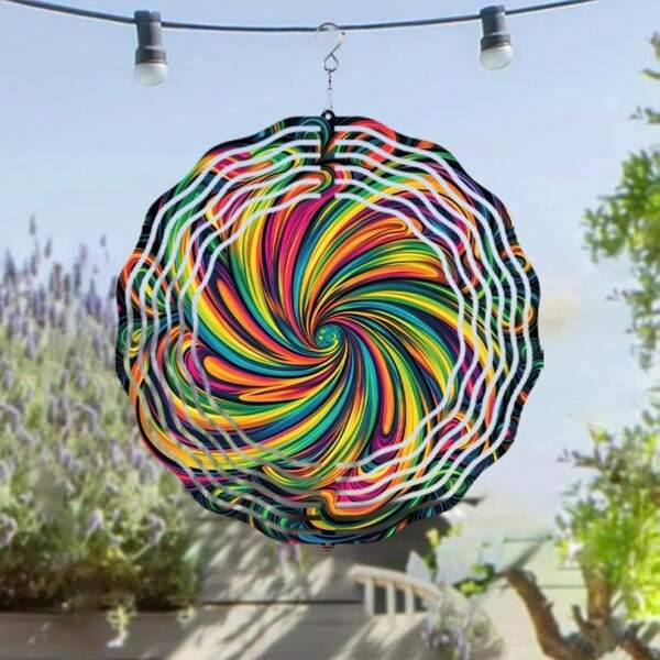 CIF BUY 1 pezzo Vivace giravento in metallo 3D - Disegno irruente e colorato, Decor da giardino durevole per interni ed esterni, regalo perfetto per donne, mamme, nonne e mogli, girante da esterno per l'esterno, adatto per decoro domestico moderno, decorazione per la casa, decori per ambienti, decorazioni per camera da letto, decor per il bagno, impermeabile, anti-rughe e durevole, guanto da gno