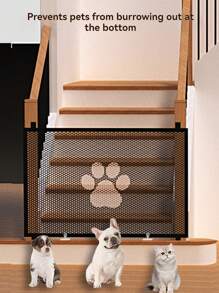 1pc No-Drill Pet Fence, Stair And Door Gate, Isolates Cats And Dogs, Pet Barrier, Pet Isolation Net, Portable Foldable Pet Divider Fence, Dog Protection Net Fence