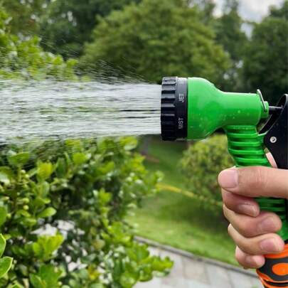 1pc Multifunctional Car Wash Water Gun, 6 Level Adjustable Flower Watering Spray Gun, Floor Cleaning Nozzle, Plants & Lawn Watering Spray