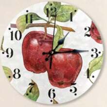 1/2 piezas Reloj de pared redondo de 5D hermoso y elegante, esfera resistente al agua y a los arañazos, reloj de mesa analógico de cuarzo silencioso, Limón+Manzana Limón+Limón. Perfecto para el hogar, la oficina, la escuela y la decoración del hogar
