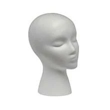 Deflection Doll Polystyrene Styrofoam Foam Model Stand Wig Hair Hat Headset White Mannequin Head Display Stand Rack Holder