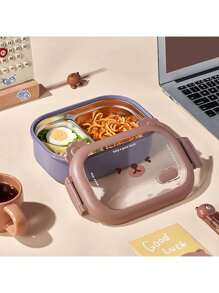 حاوية طعام مقسمة من الصلب المقاوم للصدأ، صندوق بنتو لالمدرسة، حاوية طعام محمولة ومعزولة قابلة للتسخين، منظم مطبخ، لوازم مدرسية