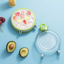 1 件免接触式冰格，高美感冰格模具带吸管杯，多功能创意冷冻制冰机，塑料冰箱冰格，水瓶