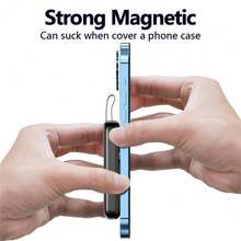 便携式磁性迷你 5000 毫安时无线快速充电器，适用于 16 Pro 15 14 Plus 13 Pro Max 和安卓手机（USB/Type-C）便携式充电器，LED 数字显示，适合户外旅行和应急备用移动电源，安全稳定。适合暑假户外旅行/露营和应急备用移动电源，送给家人、朋友、生日的礼物，磁性无线 - 黑色 - 查看 6