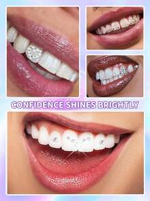 novani 90Pcs DIY Teeth Gems Kit(With Glue) (No Uv Lamp), Fashionable Gems For Teeth ,Professional Tooth Gems,Th Jew,Els Crystal Reflective Tooth Gems For Teeth Starter Kit