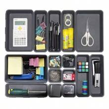 Set organizer per cassetti da 8 pezzi, sistema di organizzazione dei cassetti in plastica, organizer per cassetti per calze, biancheria intima, vestiti, pettini, ufficio e elettrodomestici da cucina, tornando a scuola