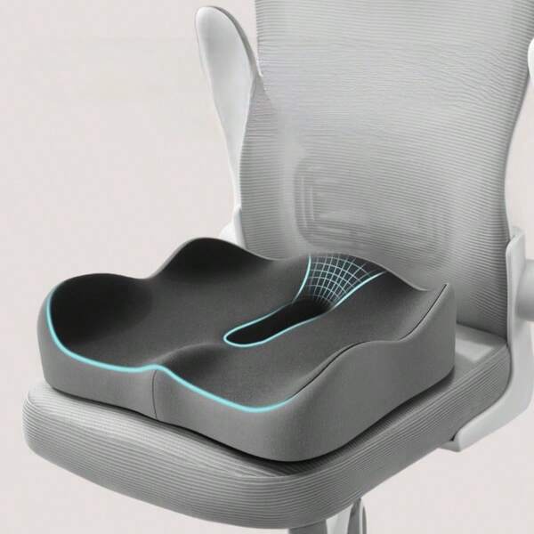 1pc Ergonomic Seat Cushion For Office Chair, Car Seat & Desk - Polyester Cover, Washable, All-Season Comfort - Ideal For Long Hours Of Sitting, Office Chair Cushion Room Decor Home Decor Living Room Decor Back To School School Supplies