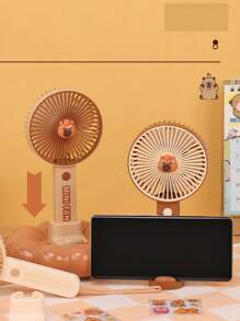 Customized Minimalist Hidden Stand Desktop Portable Small Fan With Three Levels Of High Wind Power, Student Summer Travel Portable Fan Back To School