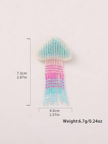 1 Stück handgefertigte, bunte Perlen-Segel-Quallenbrosche, in liebevollem Ozeanstil, geeignet für Frauen für den Alltag, Strand und Lässig Wear. Form und Farbe können aufgrund der Handarbeit leicht variieren. - Verschiedenfarbig - Übersicht 6