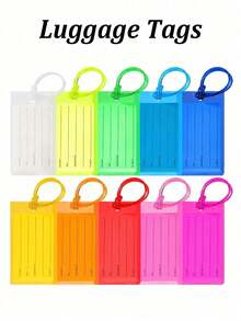 Colorful Travel Luggage Tags Portable PVC Luggage Tags Suitable For Daily And Travel Camping Business Travel Back To School Essentials Accessories - Multicolor - View 3