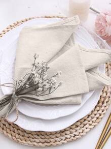 6 Stücke/Packung Dicke & Weiche Knitteltücher Servietten, einfarbige vielseitige quadratische Dinner Servietten geeignet für Restaurant, Café, Bankett, Picknick, Hochzeit, Party