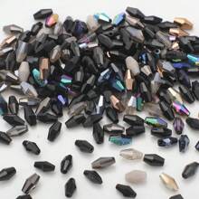 200 pièces de perles de cristal en verre de 3x6 mm de couleur AB revêtues pour la fabrication de bijoux DIY