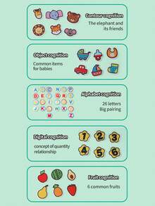 1本婴儿无纺布撕拉书，安静手撕布书早教钩环，多种图案锻炼宝宝逻辑思维，男孩/女孩的第一本认知书，婴幼儿书籍，婴儿布书，万圣节、圣诞节、感恩节、生日礼物