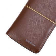 1pc Vintage Men's Long Wallet, Zipper Business Credit Card Holder, Large Capacity Soft Leather Wallet, Multi-Card Slots, Phone Holder, Zipper Coin Pocket, Portable, Ideal Holiday Gift For Women Wallet Mini Wallet Purse Wallet Wristlet Wallet