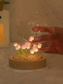 DIY Tulip Nightlight - Romantic Floral Design, Suitable For Valentine's Day Gift/Desktop Decor/Home Decor/Bedroom Decor/Romantic Ambiance/Birthday Gift, A Romantic Fairy Light! (DIY Assembly To Your Liking)