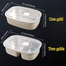 Cutie Bento din oțel inoxidabil 304 cu capac, recipient etanș pentru prepararea mesei, pentru microunde, cutie de prânz cu mai multe compartimente de capacitate mare pentru muncă, școală - alb - Vizualizare 8