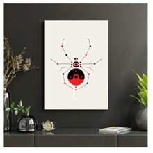 1pc Frameless Scandinavian Animal Art Canvas Printing Poster Modern Minimalist Geometric Dogfish Poster Abstract Line Wall Art Living Room Bedroom Coffee Shop Children's Room Wall Decoration Home Decoration ,Wall Art With Frame