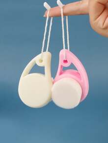 RANCAI 1/3pcs Travel Size Comma-Shaped Facial Cleansing Brush Set, Soft & Gentle Exfoliating Brush Suitable For Sensitive Skin - Multicolor - View 4