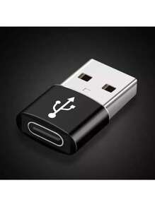 1pc USB To Type-C Adapter, Suitable For Charging & Data Transfer Between Phones, Computers, Cameras With USB To Type-C Interface