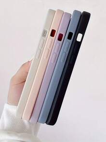 1 件优质保护！纯色直边液体硅胶外壳 | 适用于 Apple 17/17 Pro Max/16/15/14/13/12/11 Pro Max、S10/S20/S21/S22/S24/S25 和 Redmi Note 8/9/10/11/12/13，防摔防刮保护手机壳 - 草紫色 - 查看 7