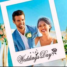 1pc Wedding Photo Booth Frame - Made Of Paper Material, No Feathers, Suitable For Bachelorette Parties And Wedding Celebrations, Unicorn Parties And Birthday Decorations, Wedding Decorations