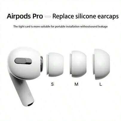 Replacement AirPods Pro 2 Earbud Tips/Ear Hooks Compatible With AirPods Pro 3 Wireless Earphones