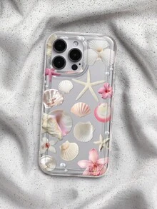 这款防震海洋元素时尚透明手机壳采用3D贝壳、海星和珍珠装饰，兼容 16/11/12/13/14/15/15Pro/15Plus/15ProMax/7Plus/8Plus/X/XsMax/Xr/11Pro/12Pro/13Pro/14Pro/12mini/13mini/11ProMax/12ProMax/13ProMax/14ProMax/14Plus/6/6s/6Plus/7/8/16Pro/16Plus/16ProMax/SE 和Galaxy/A54/A14/A12/A13/A15/A32/A33/A24/A52S/S20/S21/S22/S23/S24/S23Plus/S24Ultra/S25/A15/A33/A23，防水防震。防刮国际版生日派对礼物 - 彩色 - 查看 2