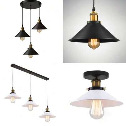 1pc Modern Minimalist Dining Room Pendant Light, Italian Simplicity Black Skirt Lamp For Living Room, Bar, Tea Room, Retro High-End Single/3 Heads Pendant Lamp