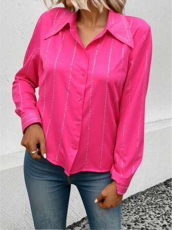 Brillo  Casual  Elegante    Perlas  Botón delantero      Noche de fiesta  Vacaciones  fiesta del té  desalmuerzo  Deportes y fitness  Diario  viaje  regreso a casa  verano