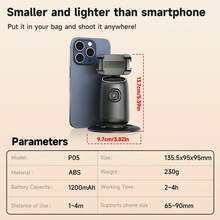 AXNEN AI智能双冷靴接口360°人脸追踪云台 - 完美适配所有智能手机及其他智能设备。适用于摄影、摄像、旅行和户外活动。 - 彩色 - 查看 13