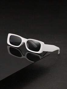 1/3 件男士亚克力休闲矩形时尚黑色眼镜，适合度假出游和日常生活装 - 彩色 - 查看 5