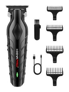 HIENA 三合一男士专业理发套装，包含电动理发器、刻字理发器、数码电动剃须刀、USB 充电式理容套装 - 最佳父亲节礼物