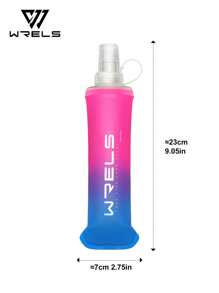 WRELS 1pc 150/250ml/500ml Gradient-Colored, Stylish, Portable, Foldable And Lightweight Soft Water Bottle For Running Hiking Cycling