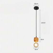 2pcs Vintage Lamp Base & Lamp Holder, Personalized Industrial Style E27 Lamp Base, Aluminum Lamp Holder, Wooden Lamp Holder With Wire, Pendant Light Metal Base