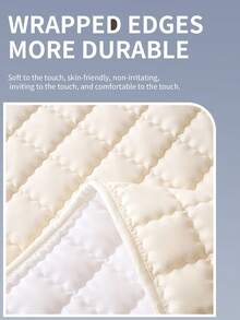 1pc Waterproof Incontinence Mattress Protector - Quilted Elastic Fitted Sheet, Plaid Pattern, Low Allergen, Machine Washable, Fits Twin/Full/Queen Bed - Ideal For Adults And Elderly (Pillow Case Not Included) - Waterproof Pad-white - View 3