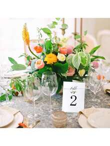 5/10Pcs Acrylic Stands Place Card Holders Table Number Stands Card Display For Table Photos Office Home Wedding Party Decor - Clear - View 4