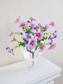 2PCS/4PCS/8PCS 13.78Inch Simulation Flower Butterfly Orchid Outdoor Fake Flower Decoration Anti UV Non Fading Human Hanging Plant Morning Glory Garden Porch Balcony Decoration