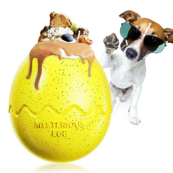 Pet Feeder, Food Dispenser, Slow Feeder Toys, Dinosaur Egg Shaped Dog Toys, Dinosaur Egg Slow Feeder Bowl