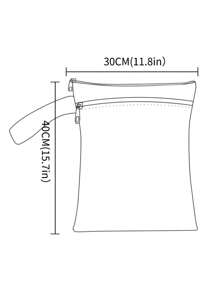 1PC Waterproof Reusable Wet/Dry Bags With Two Zippered Pockets,Travel, Beach, Pool, Daycare, Soiled Baby Items,Yoga,Gym Bag For Swimsuits Or Wet Clothes