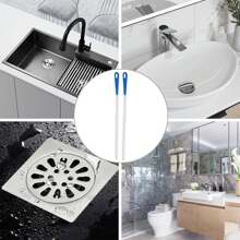 Drain Cleaning Brush 2pack, Long Drain Clog Remover Tool 23.6inch, Pipe Brush Cleaner With Nylon Bristles, Sink Drain Cleaner For Toilet, Kitchen Sink, Bathroom Tub, Shower, And Sewer Drain