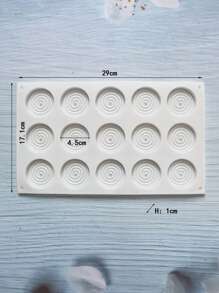 1 pièce Moule à bonbon en silicone en spirale pour la cuisson de biscuits